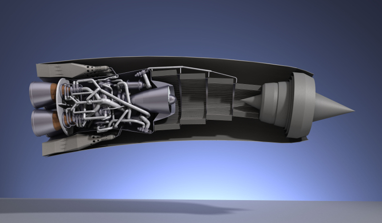 Image depicting a cutaway of the SABRE engine. Image: Reaction Engines Ltd