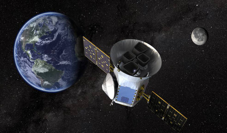 Artist impression of TESS in space. Image: NASA