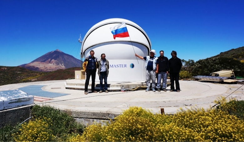MASTER II Robotic telescope on the island of Tenerife, Canary Islands, at the Teide Observatory at the Instituto de Astrofísica de Canarias.