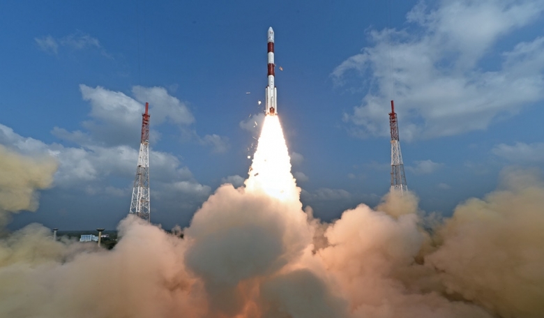 Launch of India’s PSLV-C37 carrying a record number of 104 satellites.