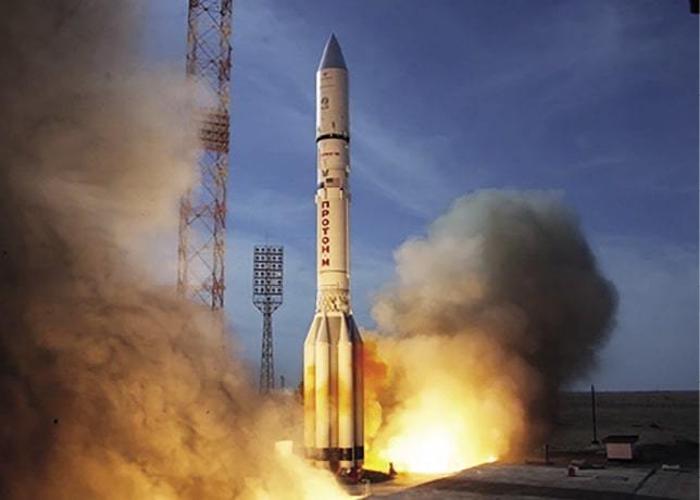 Launch of MEV-1 on a Proton rocket from Baikonur Cosmodrome Kazakhstan, on 9 October 2020.