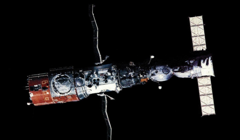 Soyuz T-4 docked to the Salyut 6 space station in 1981