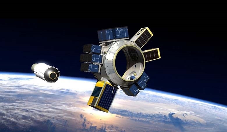 Spaceflight produces SHERPA, a custom ESPA Grande ring outfit with custom payload adapters and dispenser systems, designed for manifesting multiple secondary payloads and hosting secondary payloads. Image Credit: Spaceflight