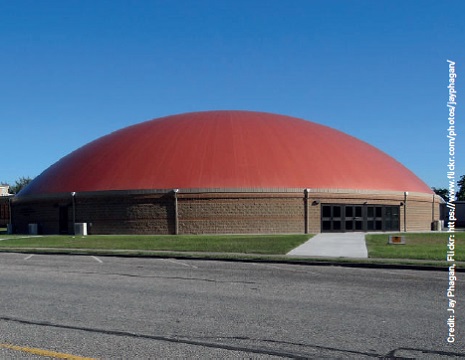 Eagle Dome in Woodsboro, Texas is a hurricane refuge as well as a sports arena - it can survive winds in excess of 200mph