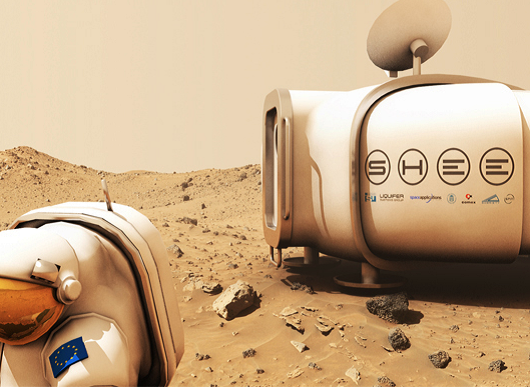 Artist’s impression of SHEE deployed on the surface of Mars