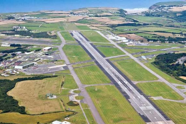 Newquay Airport in Cornwall