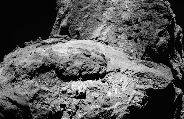 OSIRIS narrow-angle camera image taken on 23 January 2016 when Rosetta was 75.1 km from Comet 67P/Churyumov- Gerasimenko (the scale is 1.37 m/pixel)