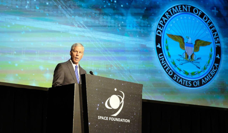Lockheed Martin's Lunar habit currently on display at the 35th Space Symposium in Colorado Springs, Colorado