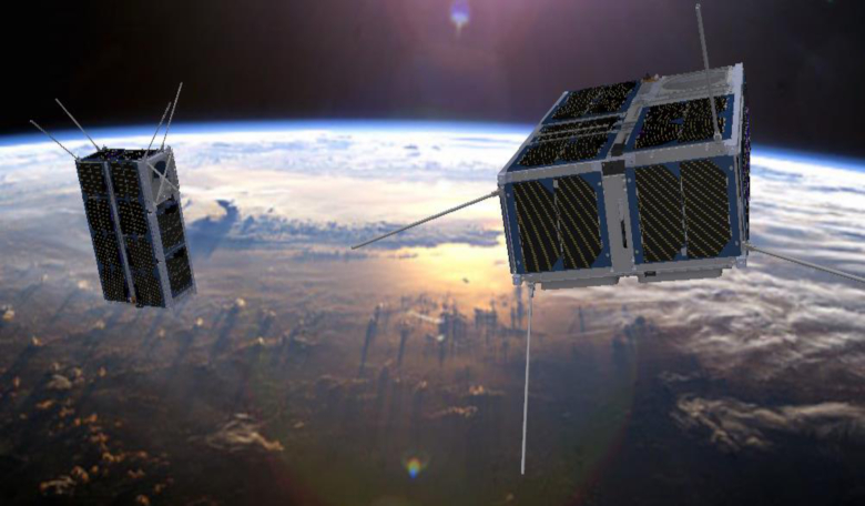 FSSCat proposes a constellation of two 6U CubeSats that provide data on Earth’s ice and soil moisture content to complement the Sentinel fleet. FSSCat took the top prize at the 2017 Copernicus Masters Competition. Image: UPC