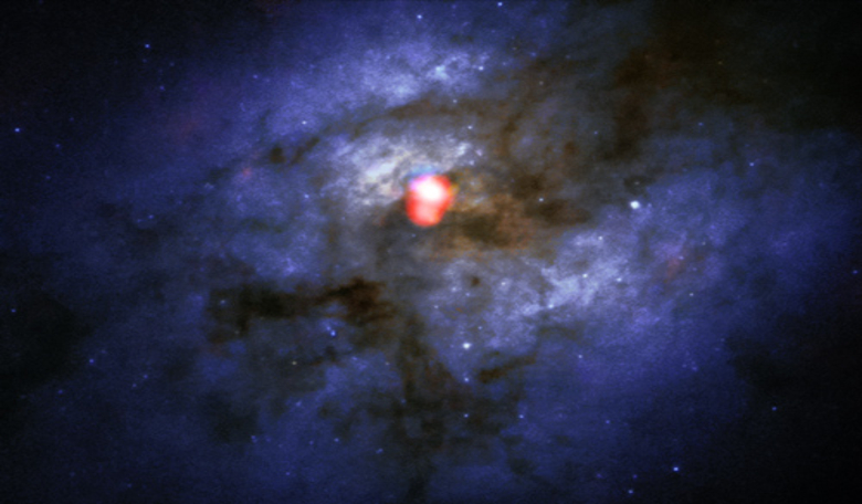 This image of Arp 220 is one of the first taken using Band 5 and was intended to verify the scientific capability of the new receivers. Credit: ALMA(ESO/NAOJ/NRAO)/NASA/ESA and The Hubble Heritage Team (STScI/AURA)