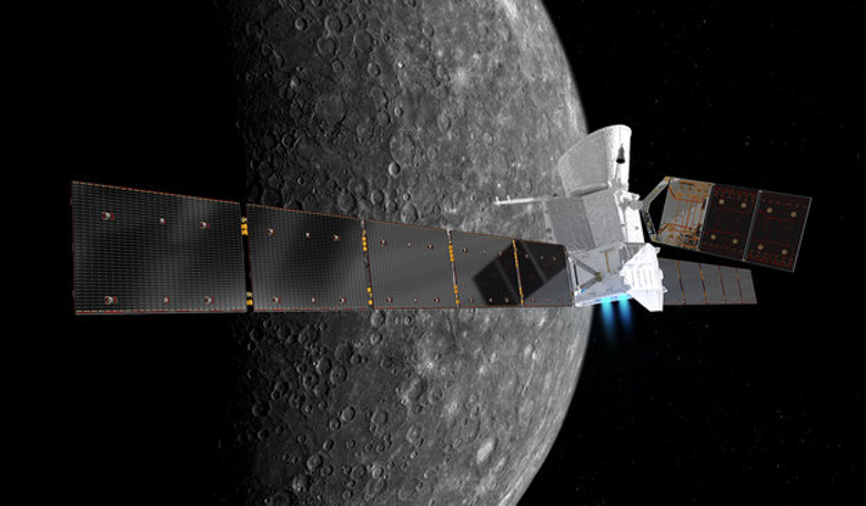 BepiColombo at Mercury. Image: ESA