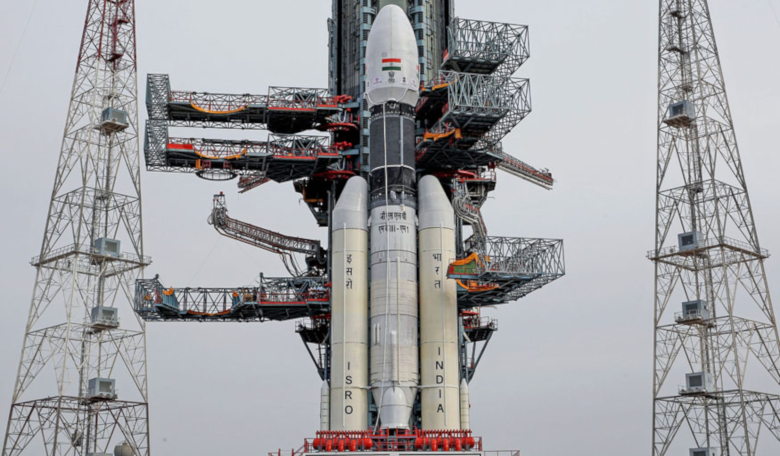 India's Chandrayaan-2 getting ready for launch shortly before the mission is aborted. Image: News18