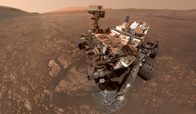 NASA's Curiosity Mars rover, which took this selfie on 12 May, 2019, has been busy measuring gases in Gale Crater and has found a curious case of inexplainable oxygen levels. Image: NASA