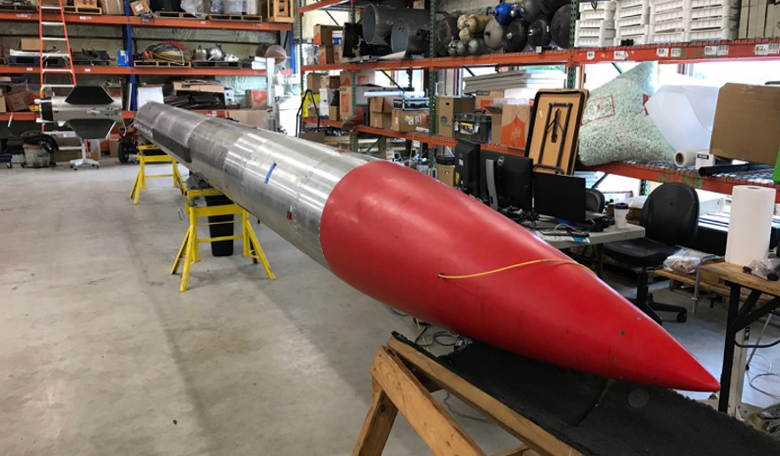 Developed by Exos Aerospace, the first SARGE suborbital rocket 
