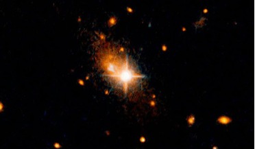 black hole merger, galaxy 3C186, gravitational waves, Hubble Space Telescope, supermassive black hole