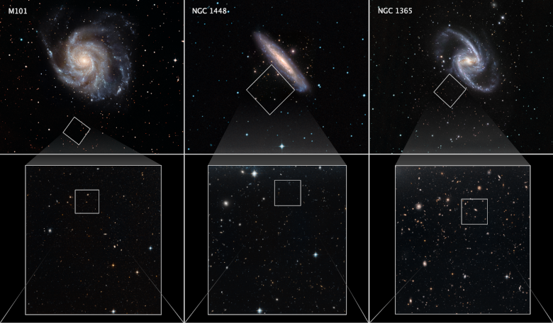 These galaxies are selected from a Hubble Space Telescope program to measure the expansion rate of the universe, called the Hubble constant. For a full description of the method used, see image below.  