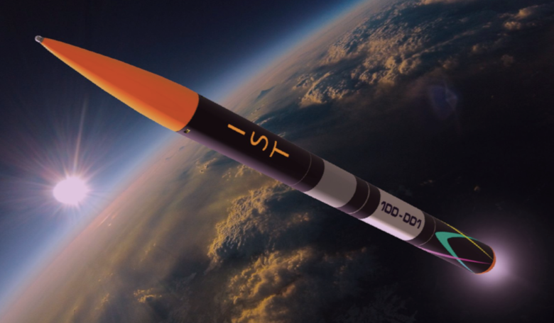 Artist's impression of a Momo sounding rocket in space. Image: Interstellar Technologies Inc.