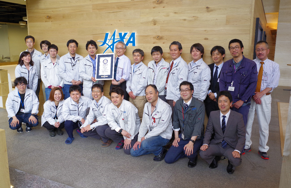 The JAXA team behind the SS-520-5. Image: JAXA
