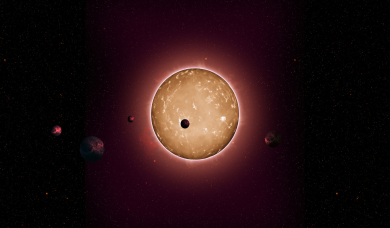 UCLA researchers identified 366 new exoplanets using data from the Kepler Space Telescope, including 17 planetary systems similar to the one illustrated above, Kepler-444. Image: Tiago Campante/P Devine/NASA