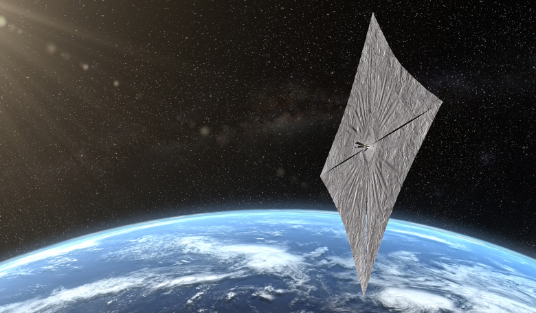 Artist's concept of LightSail 2 above Earth. Image: The Planetary Society