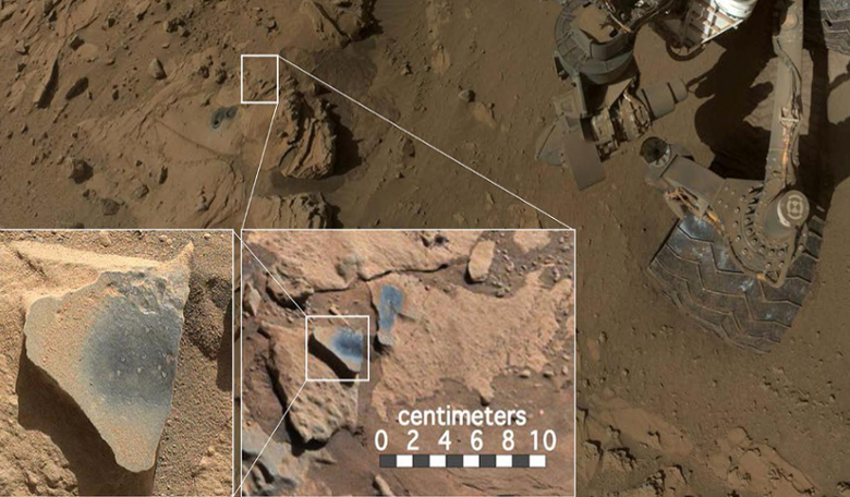 NASA's Curiosity Mars rover at a location called 