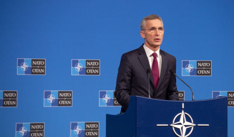 NATO Secretary General Jens Stoltenberg at a meeting at NATO headquarters in Brussels last week. Image: NATO