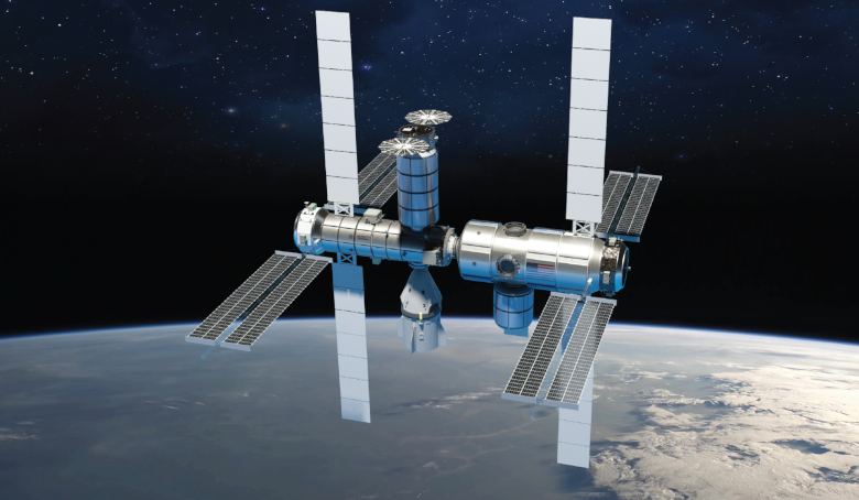 Northrop Grumman’s proposed free flyer commercial space station that will be used for science, tourism, industrial experimentation, and building of infrastructure. Image: NM