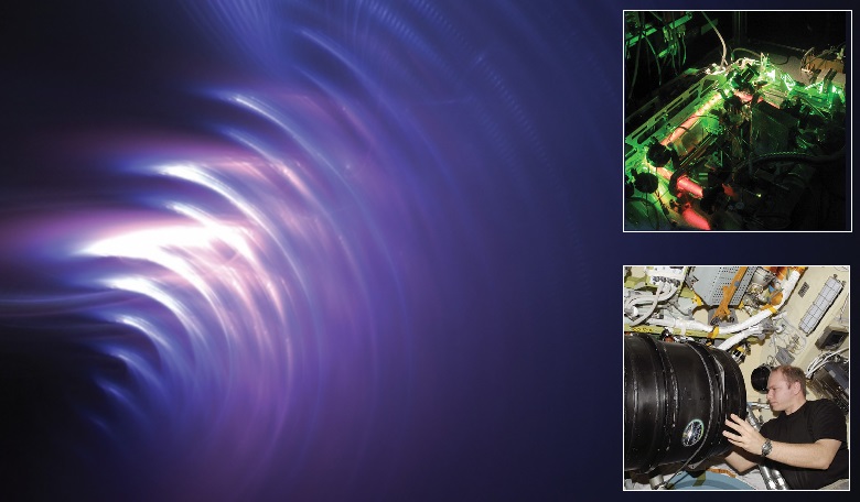 The ESA/Roscosmos Plasma Kristall-4 experiment is recreating atomic interactions on a scale not previously possible. Microscopic dust particles are injected into a neon and argon tube to act as atom substitutes.