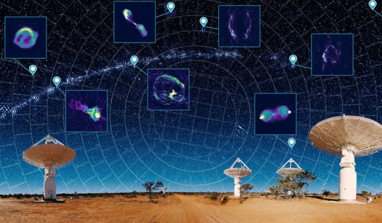 ASKAP's atlas of the southern sky, collected at record speed in just 300 hours. Image: CSIRO