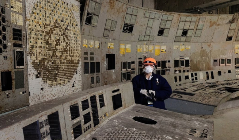 An image of inside the Chernobyl nuclear plant where radiation-loving fungus was discovered in 1991. Image: YouTube/bionerd23