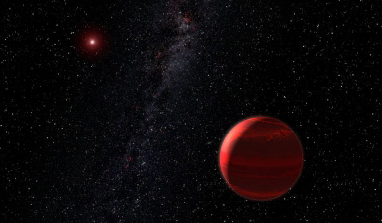 An artist's impression of a red dwarf binary system. Image: NASA