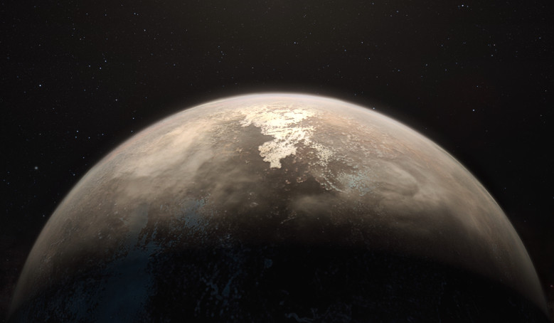 This artist’s impression shows the temperate planet Ross 128 b, which lies only 11 light-years from Earth, and was found by a team using ESO’s unique planet-hunting HARPS instrument. Image: ESO/M. Kornmesser