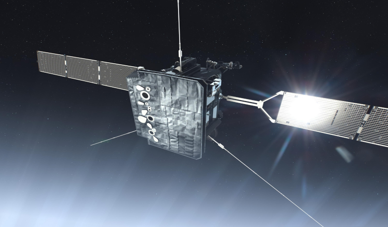 An artists rendition of Solar Orbiter– a joint ESA/NASA collaboration dedicated to understanding solar and heliospheric physics, that by chance might get the opportunity to study a broken-up comet. Image: NASA