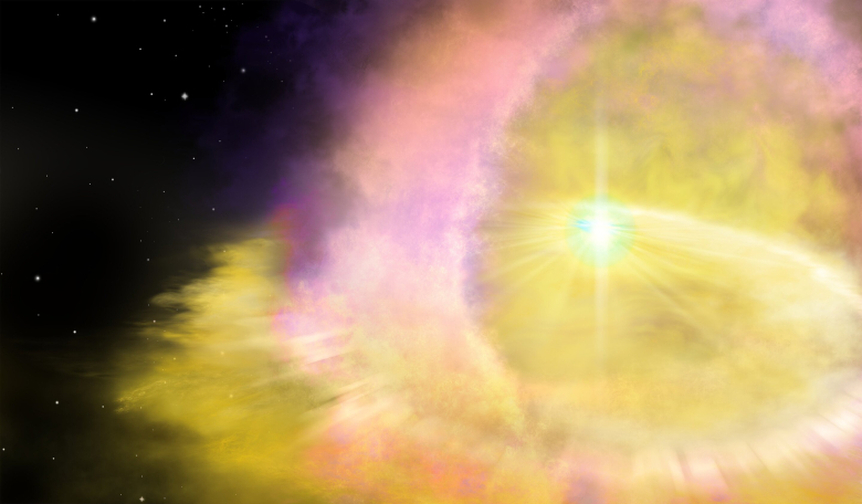 Artist's impression of a supernova. Image: Aaron Geller (Northwestern University)