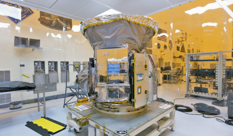 NASA's Transiting Exoplanet Survey Satellite is pictured inside the Payload Hazardous Servicing Facility at NASA’s Kennedy Space Centre. Image: NASA/Kim Shiflett