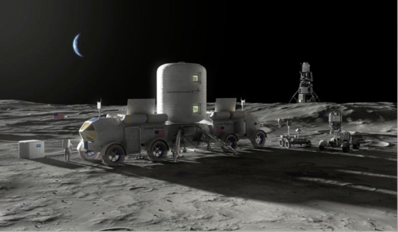 An artist's rendering of US astronauts on the Moon. Image: NASA