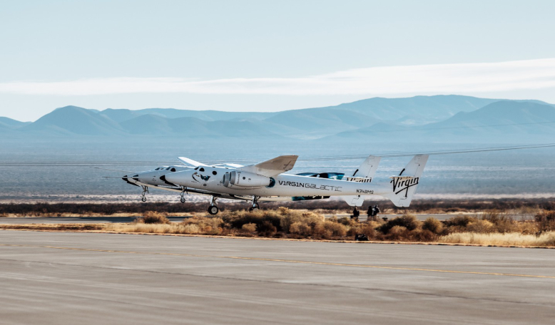 Virgin Galactic's VMS Eve lifts off with SpaceShipTwo Unity in tow. Image: Virgin Galactic