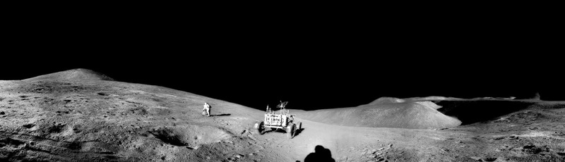 panoramic photos of moon landing