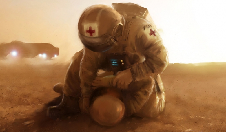 Medic on Mars by artist Phil Smith.