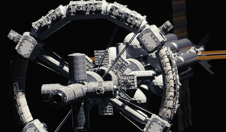 Figure 1. Artist rendering of a hypothetical rotational spacecraft.