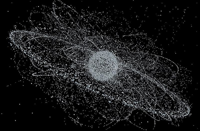 A space debris visualisation by artist and photographer Michael Najjar based