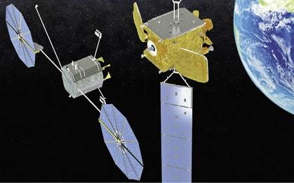 Artist’s impression of MEV-1 docking with its target Intelsat spacecraft.