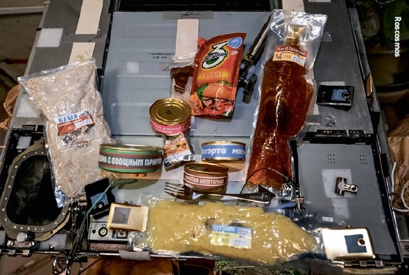 An example of a Russian breakfast/lunch on the ISS. Expedition 39, 2014.