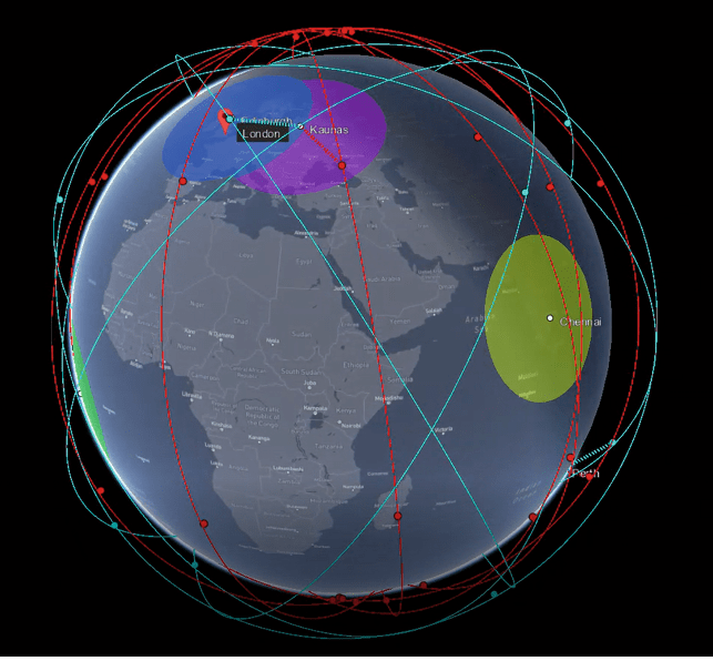 Following the service need of revisit time, data delay or area of coverage