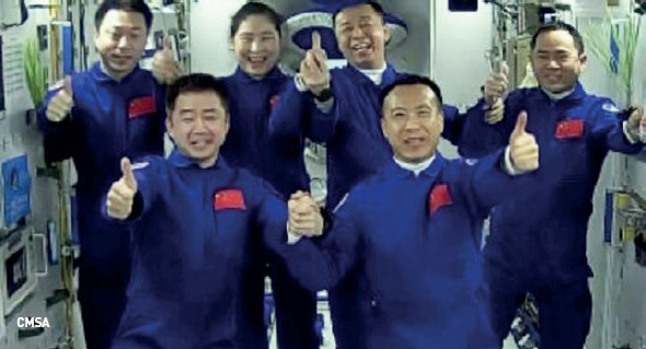 China’s three-module space station witnessed a historic moment on 1 December 2022