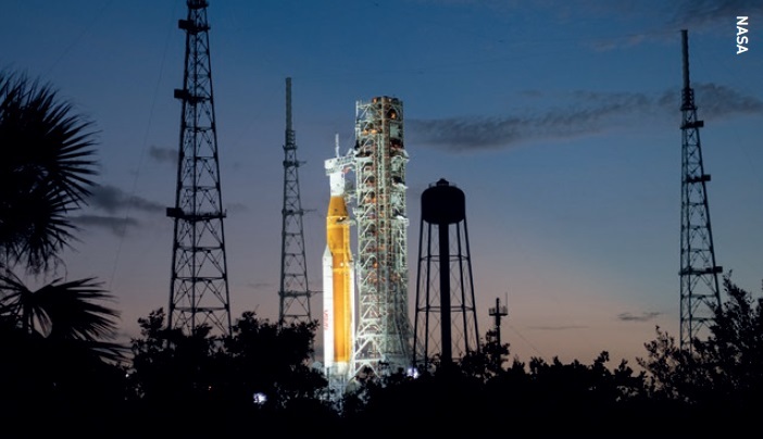 NASA’s Space Launch System (SLS) rocket with the Orion spacecraft