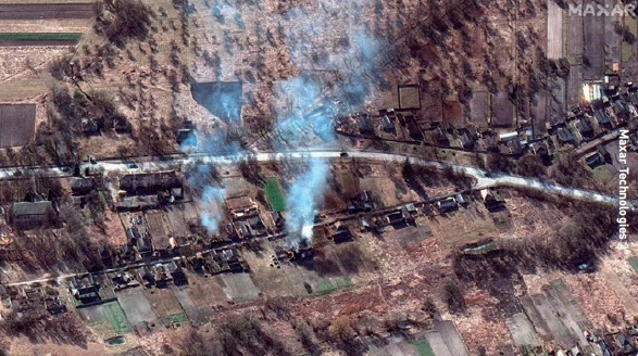 Publicly-released satellite imagery of the Russian invasion of Ukraine in 2022