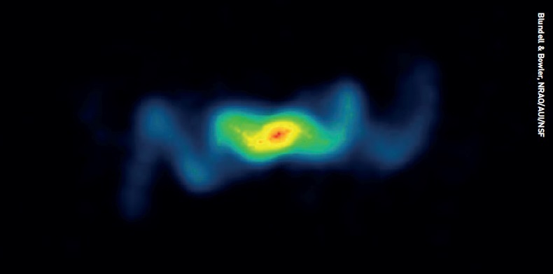 The microquasar SS433, captured by the VLA radio telescope