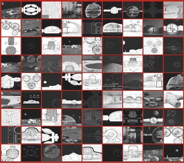 Fig 7: Selection of intercultural student projects from the joint design studio of TU Wien and Abu Dhabi University.