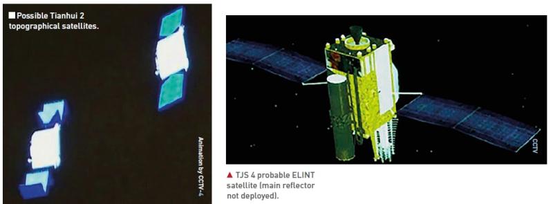 TTJS 4 probable ELINT satellite (main reflector not deployed).